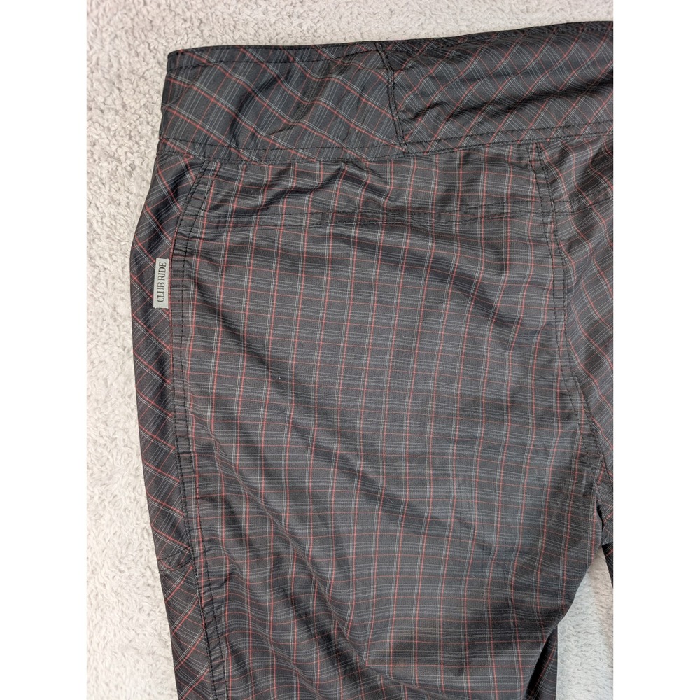 Club Ride Womens Plaid Cycling Shorts Grey Red‎ Size Medium B416-WSVN - Picture 10 of 10